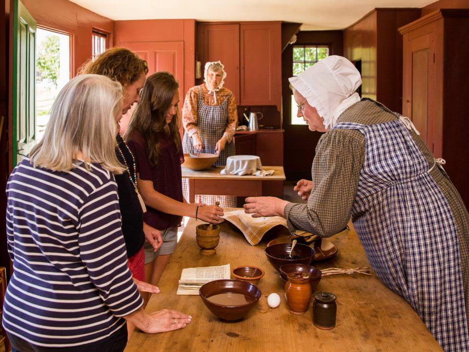 Visitors in the Bixby House